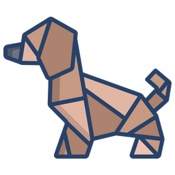 Perro de origami  Icono