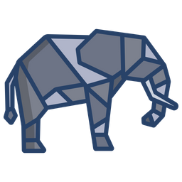 Elefante de origami  Icono