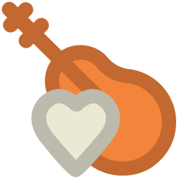 Guitar Heart Sign Icon