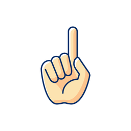 Ein Finger  Symbol