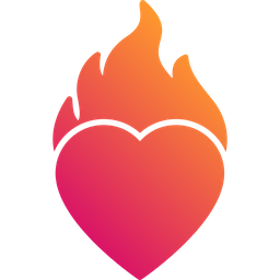 Coração em chamas  Ícone