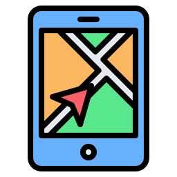 Mobile Map  Icon