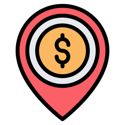 Dollar Location  Icon