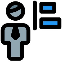 Mann linksbündig ausrichten  Symbol