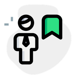 Man Bookmark  Icon