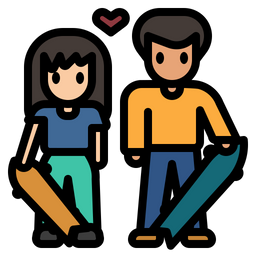 Couple Skater  Icon