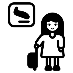 Landendes Flugzeug  Symbol