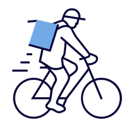 Bicycle Delivery  Icon