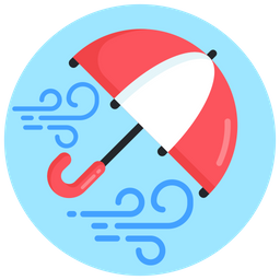 Blown Umbrella  Icon