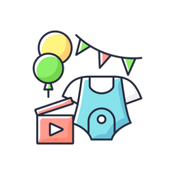 Baby shower party video  Icon