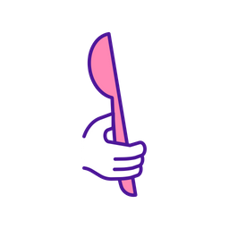 Baby holding spoon  Icon