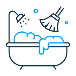 Badezimmer waschen  Symbol