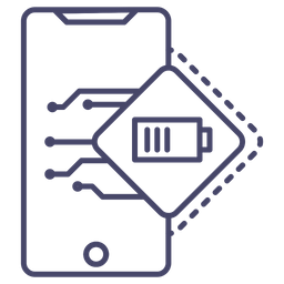 Mobile halb batterie  Symbol