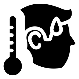 Verificação de temperatura corporal  Ícone