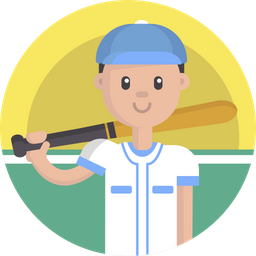 Baseball Player  Icon