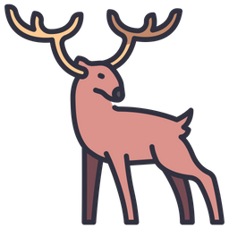 Deer Forest Nature Icon