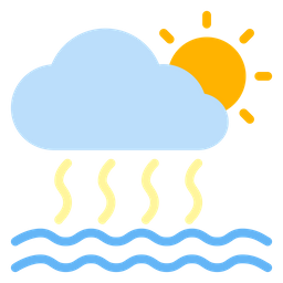 Evaporation Of Sea Water  Icon