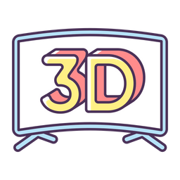 Televisão 3D  Ícone