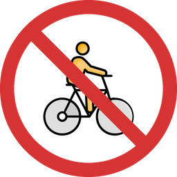 No bicycle  Icon