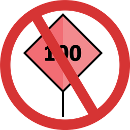 Stop 100 speed  Icon