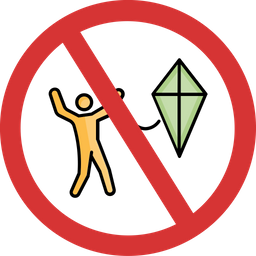 No flying kite  Icon