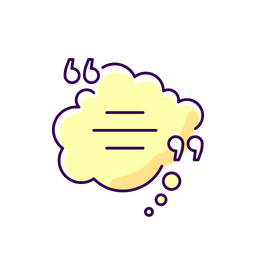 Thought Bubble With Quotes  Icon