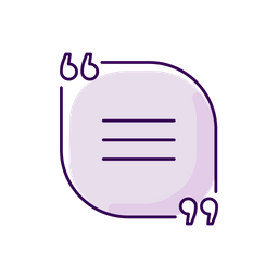 Chat Bubble With Quotes  Icon