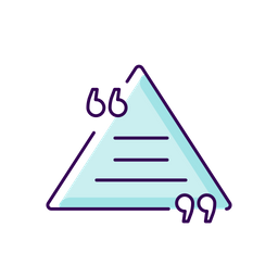 Triangle Chat Bubble With Quotes  Icon