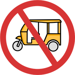 Stop Auto rickshaw  Icon