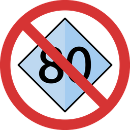 Stop 80 speed  Icon