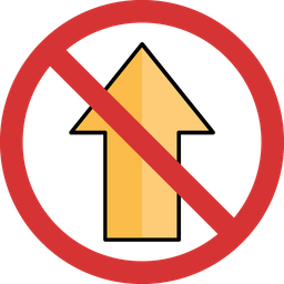 Do not go straight  Icon