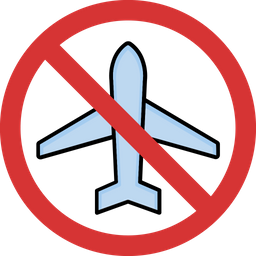 Stop Airplane  Icon