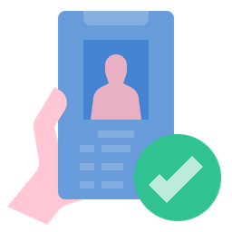 Verificación de identidad  Icono