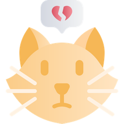 Cat Broken Heart  Icon