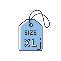 Extra Large Size Label  Icon