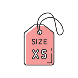 Extra Small Size Label  Icon