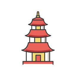 Japanischer Tempel  Symbol