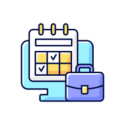 Online Work Calendar  Icon