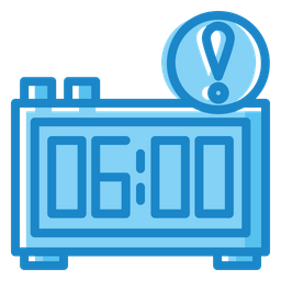 Digital Clock Warning  Icon