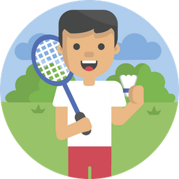 Badminton Player  Icon