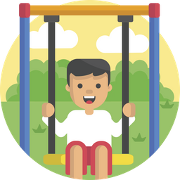 Boy At Swing  Icon