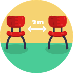 Chair Distance  Icon