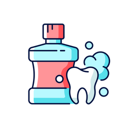 Mouthwash for teeth health  Icon