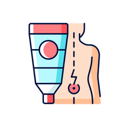 Salbe gegen Rückenschmerzen  Symbol