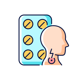 Lutschtabletten gegen Halsschmerzen  Symbol