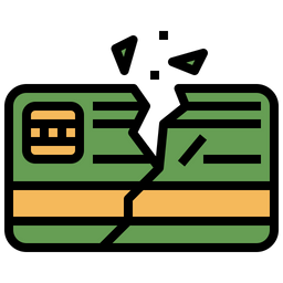 Credit Card Broken  Icon