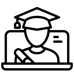 Abschluss online  Symbol