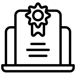 Zertifikat online  Symbol