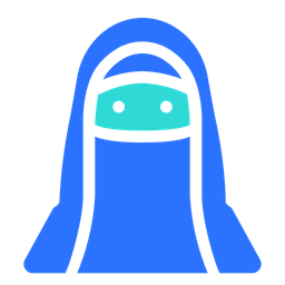 Muslimische Frau Niqab  Symbol