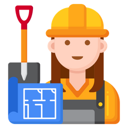 Builder Female  Icon